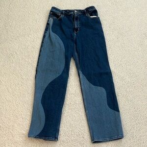 Hollister Two-Tone Wide-Leg Jeans